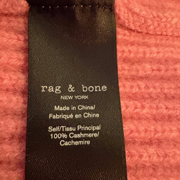 rag & bone Pierce cashmere funnel neck sweater in Pink - Picture 10 of 12